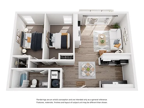 Floor plan Yale | 2 Bed A