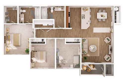 Floor plan Three Bedroom