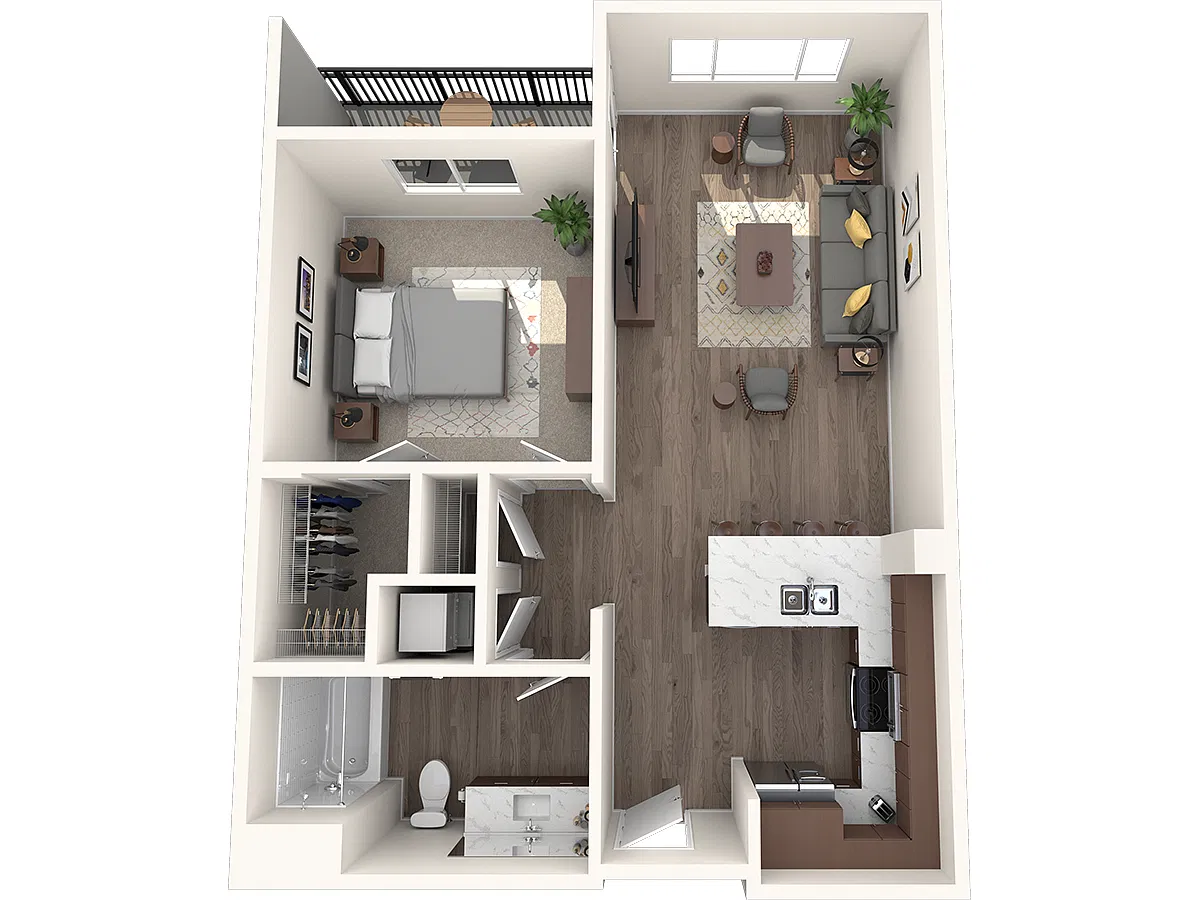 Floor plan 1 Bed / 1 Bath