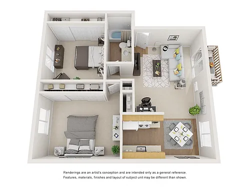 Floor plan 2B 1B