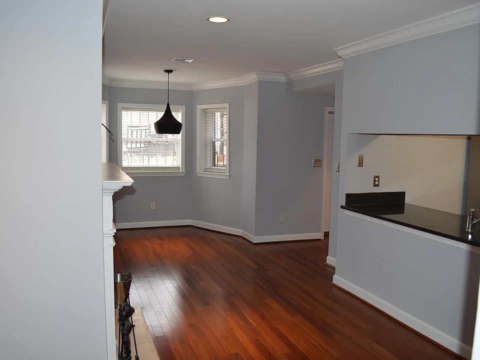 Large living room / dining room combination. Lots of sunlight.
