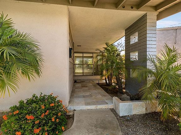 Covered entry to front door