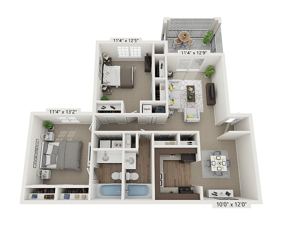 Floor plan Plan B2A
