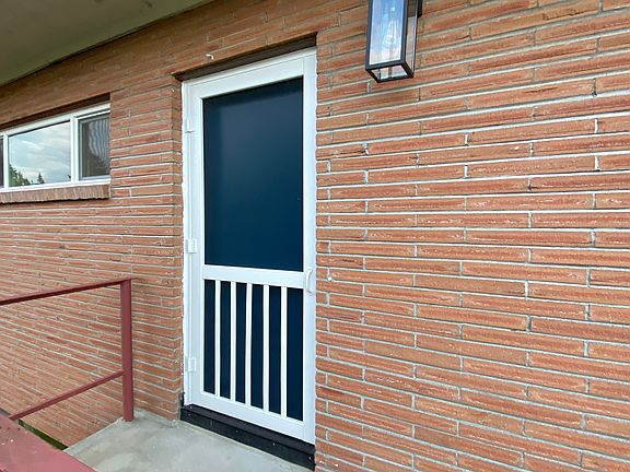 side entry door with screen door (all new doors!)