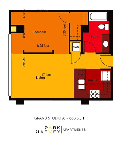Floor plan Grand Studio A