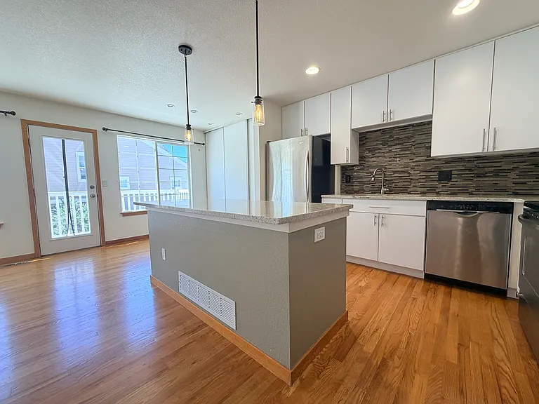 Open-concept kitchen layout