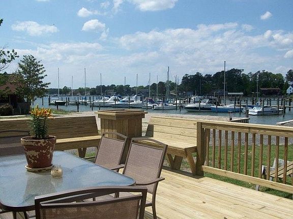 View from deck on back of home. Note, deck is now stained brown.