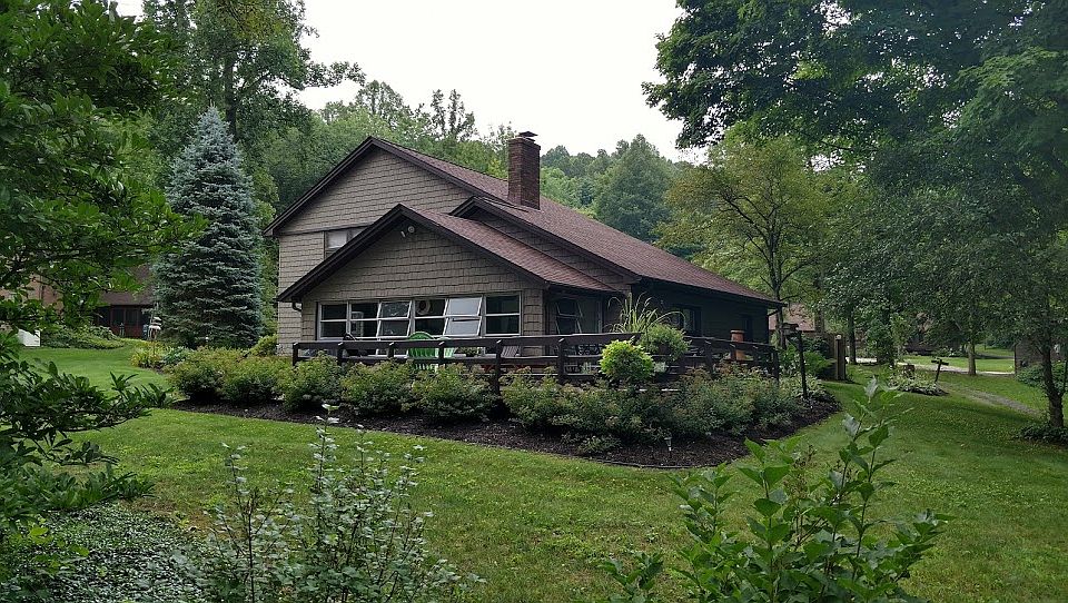 Lake front view of home