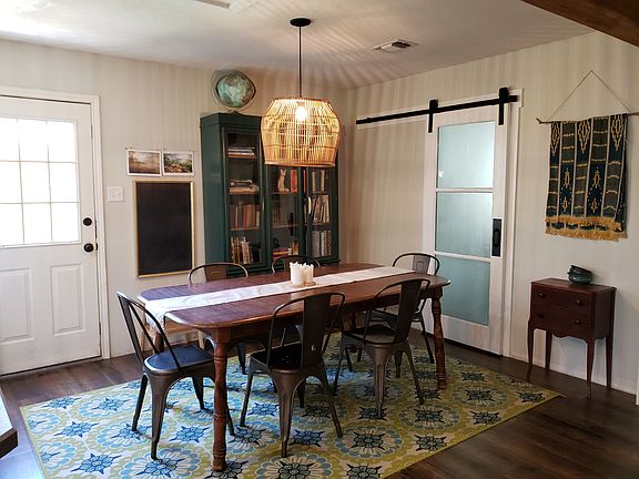 Sliding door leads to office