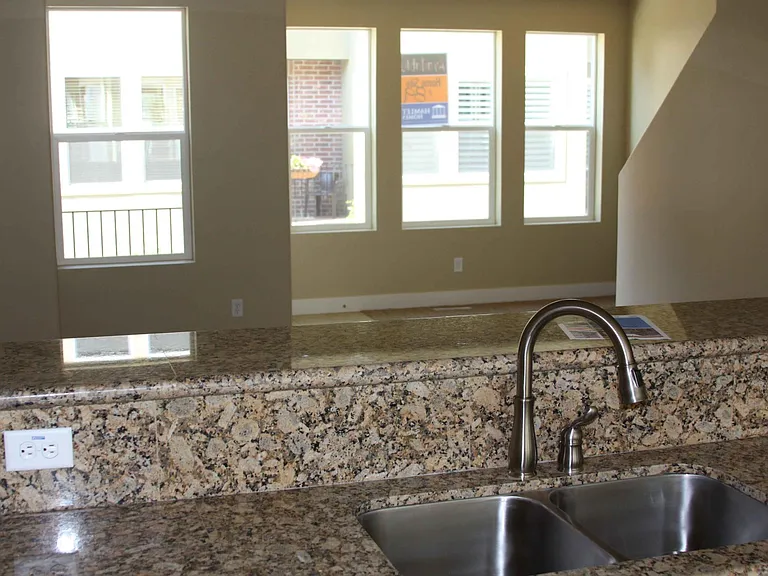 Kitchen overlooking living space