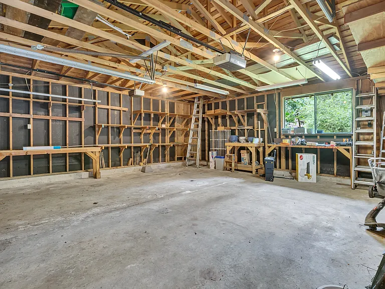 Inside the garage