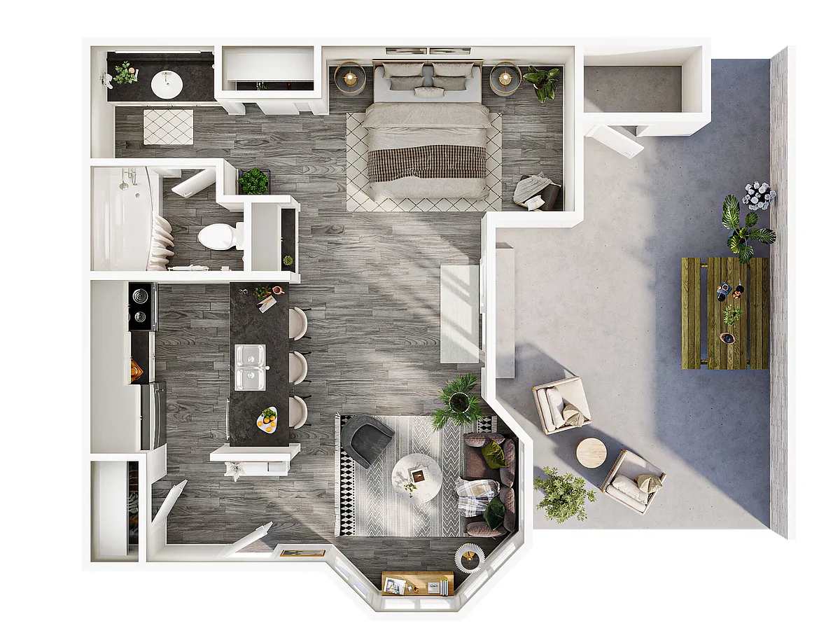 Floor plan Studio - Renovated