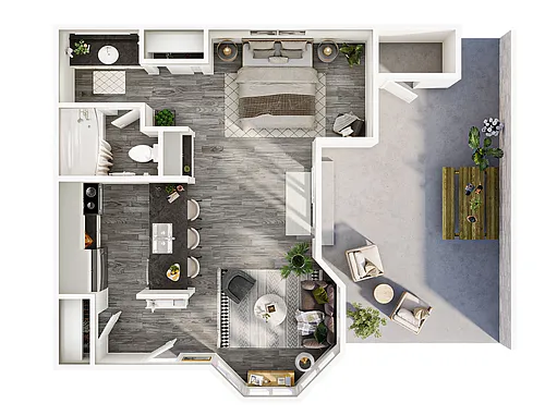 Floor plan Studio - Renovated