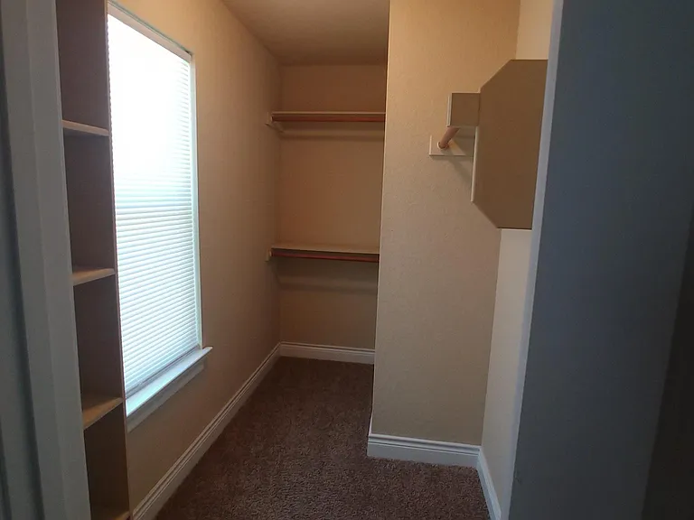 Primary Bedroom walk-in closet with window