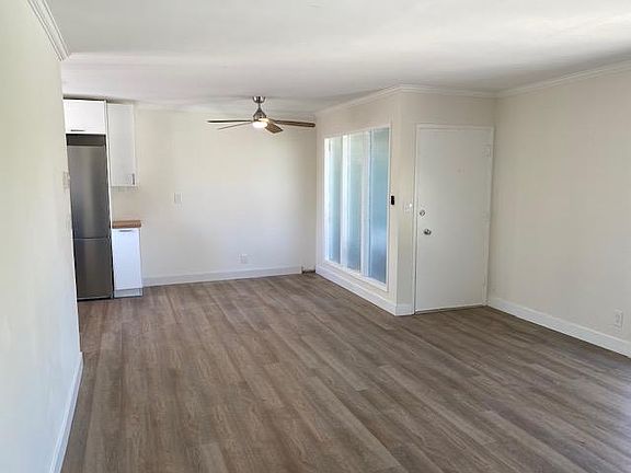 dining area with front door