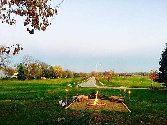 Scenic Backyard Firepit Area