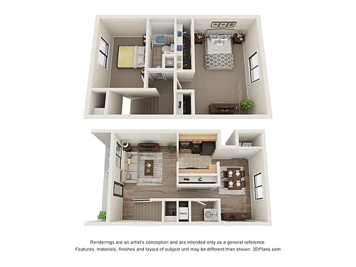 Floor plan 2BR Townhome