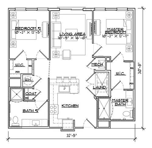 Floor plan 2B