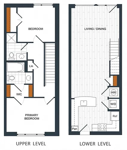 Floor plan TWHM1 - Two Bedroom Townhome