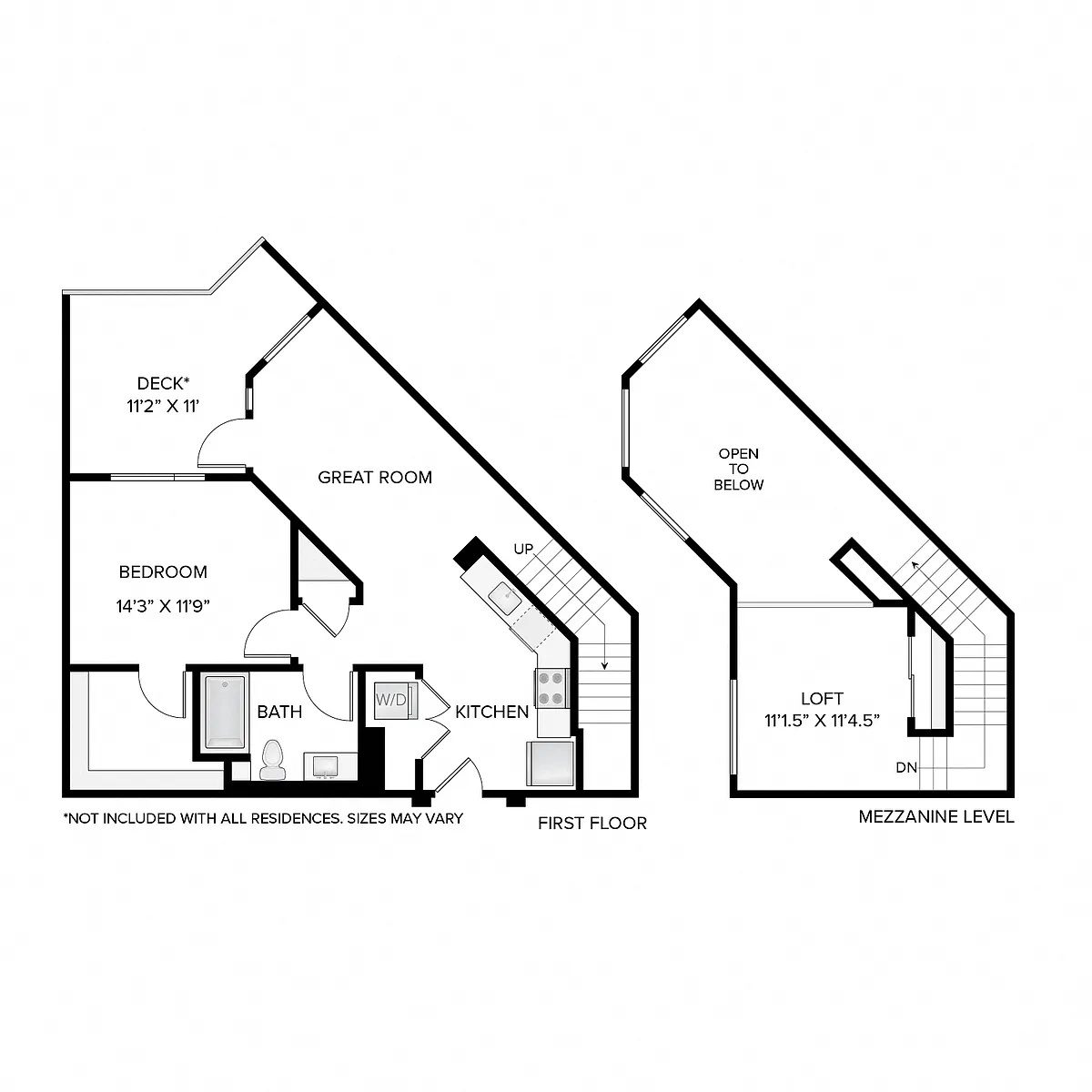 Floor plan The Jackson Loft