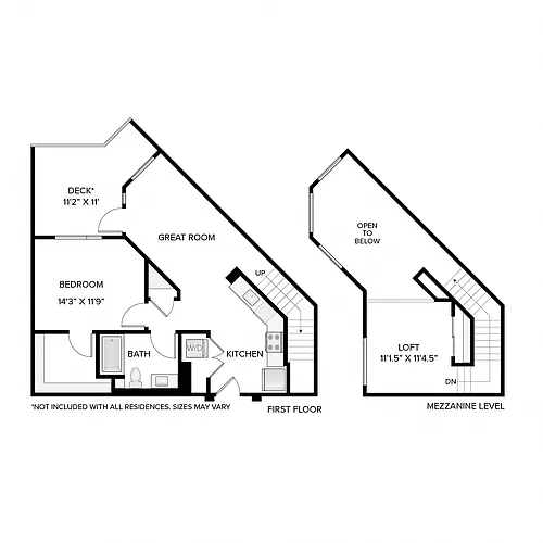 Floor plan The Jackson Loft