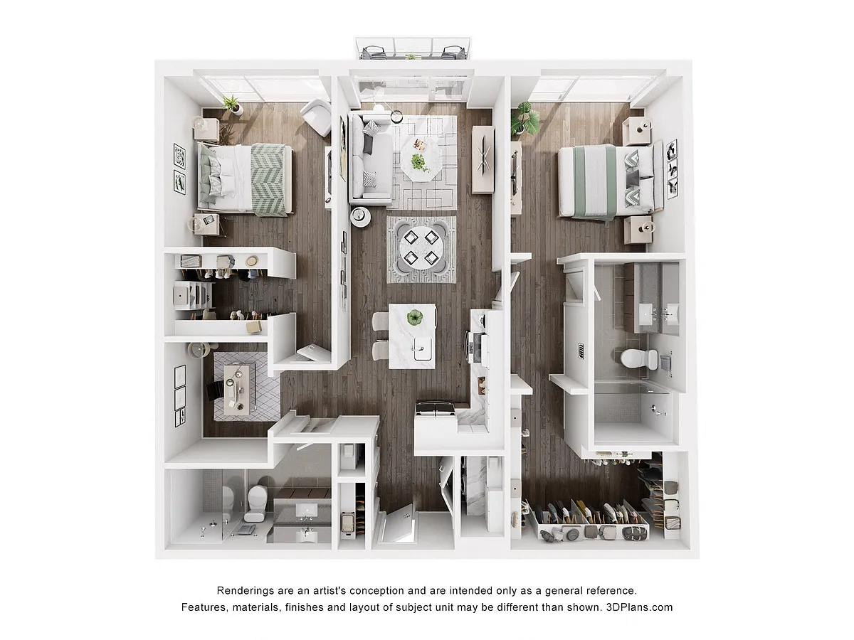 Floor plan 2 BEDROOM+DEN-1