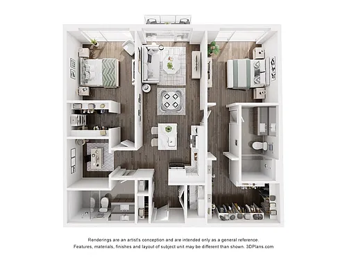 Floor plan 2 BEDROOM+DEN-1