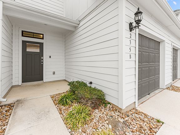 Front entrance and garage