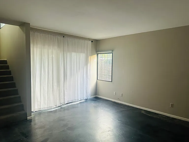 Living room, with sliding glass door out to patio