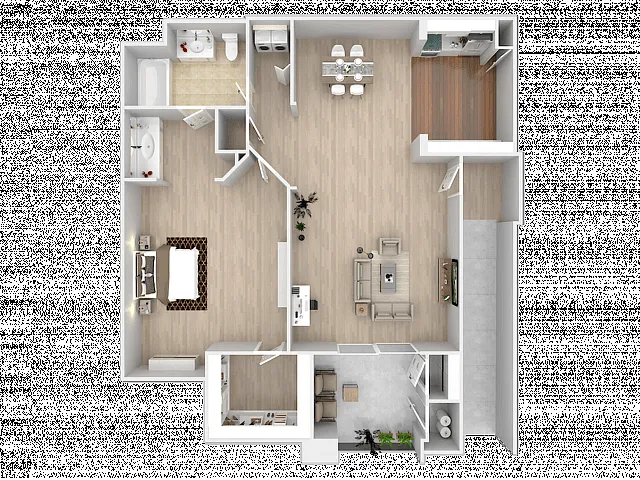 Floor plan 1 Bed 1 Bath Renovated