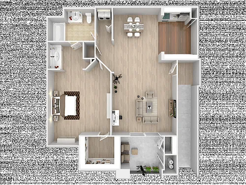 Floor plan 1 Bed 1 Bath Renovated