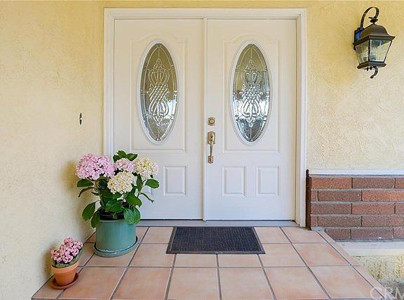 Double front door.