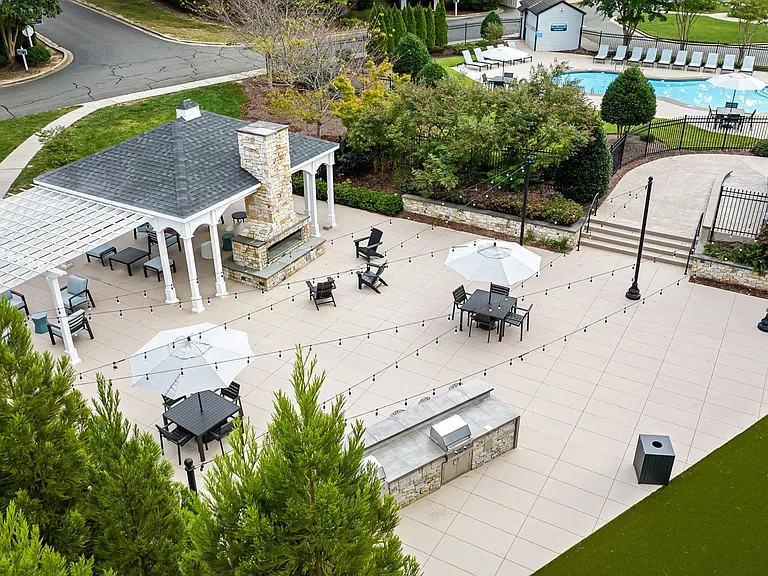 Outdoor Grilling Area with Recreation Lawn