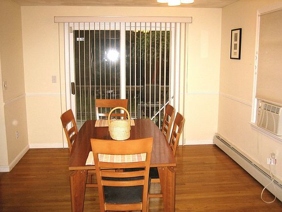 Dining room with slider to deck