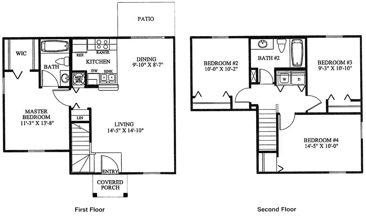 Floor plan Four bedroom Two Bath 30%