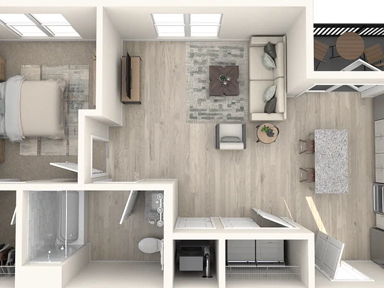 A2.1 | One Bedroom, One Bathroom A2.1 | One Bedroom, One Bathroom