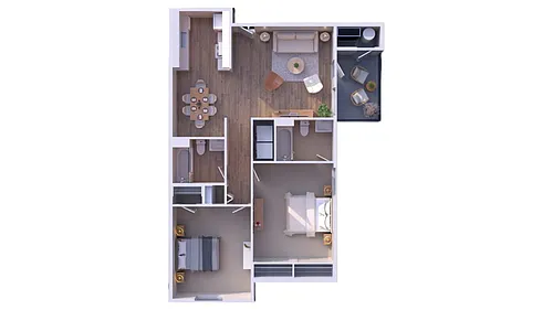 Floor plan 2BR - 2BTH
