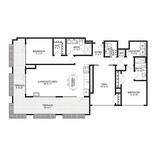 Floor plan Royale 2P25DEN