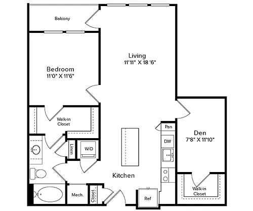Floor plan A1D-876