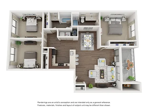 Floor plan 3x2a Oak