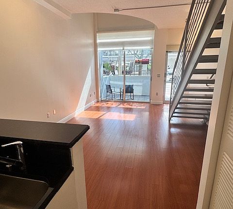 View toward the street from the kitchen