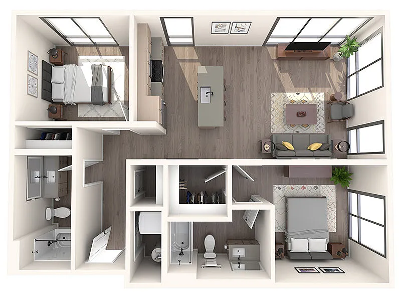 Floor plan 2x2C