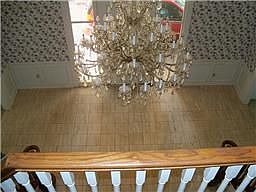 enterance with a beautiful chandlier