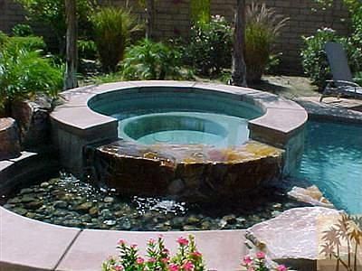 Salt water pool & spa & pebble tech finish