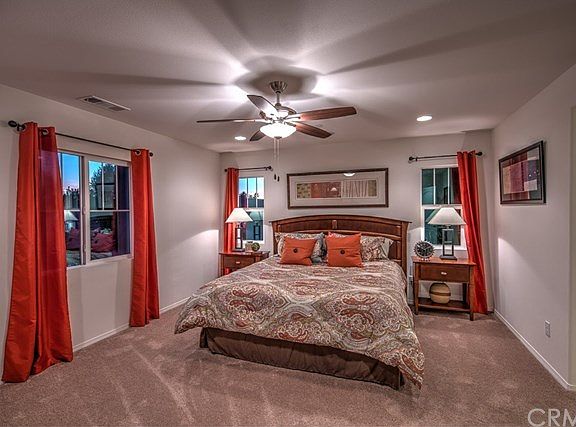 Photo of model home master bedroom, photo not intended to depict actual home