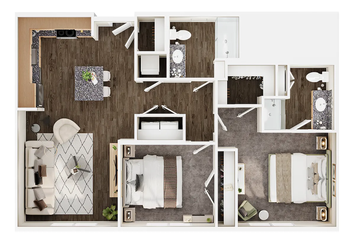 Floor plan Two Bedroom - F