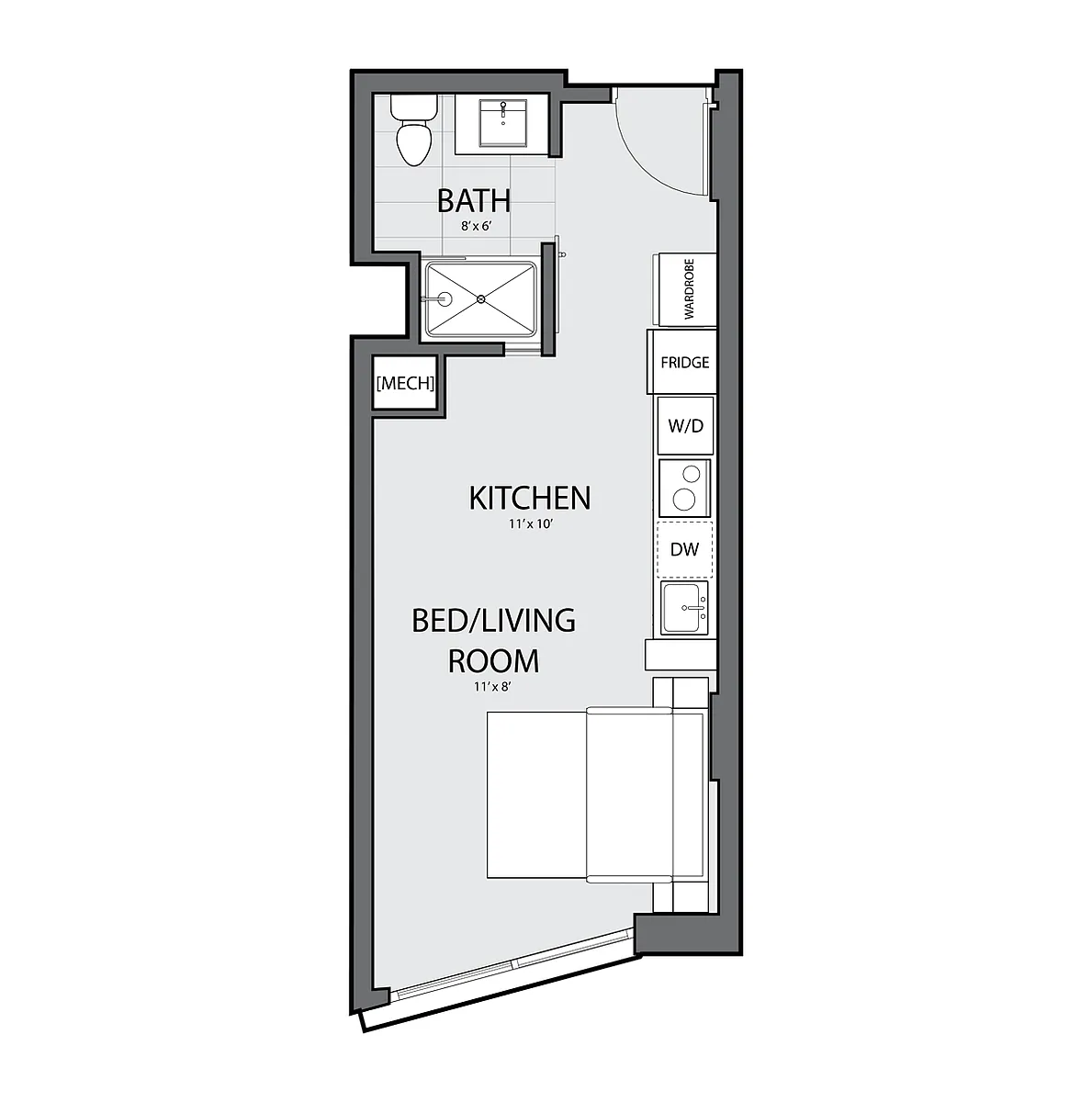 Floor plan Studio-C-0A