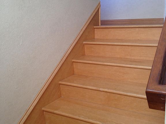 Solid maple stairs