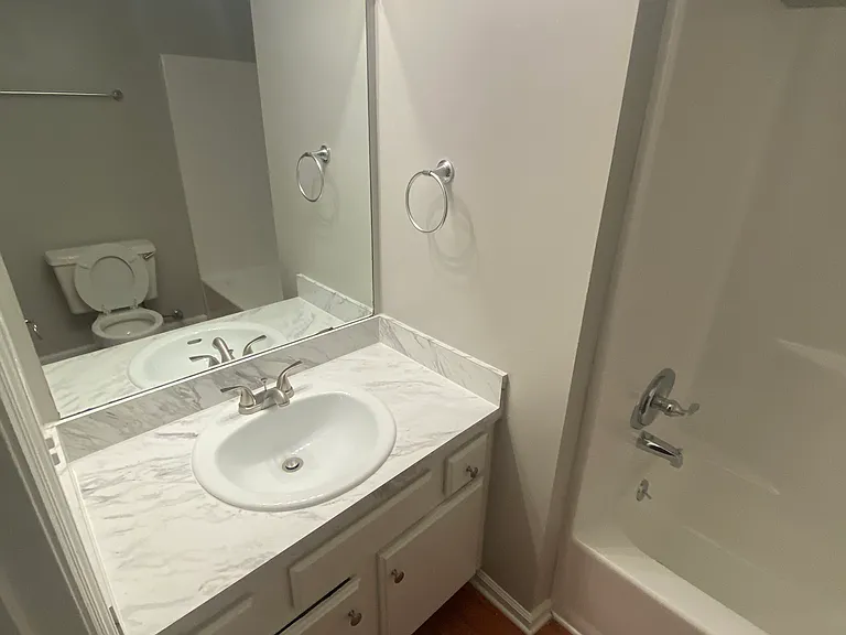 New upstairs countertop and sink.