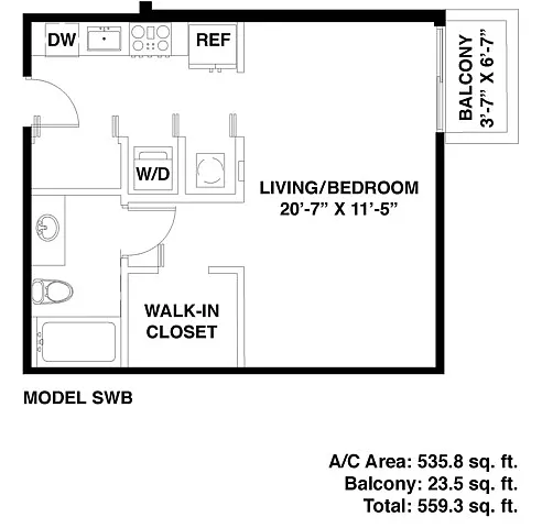 Floor plan Model SWB